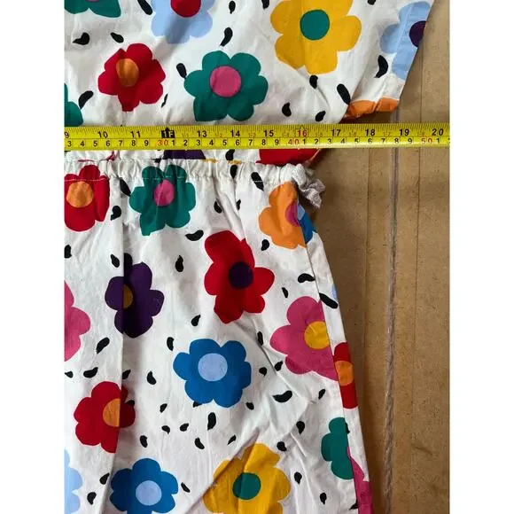 Hanna Andersson Colorful Floral Daisy Short Sleeve Dress Size 140 - Picture 6 of 6